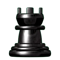 Yahoo! Chess Games Piece Castle Black