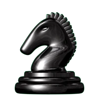 Yahoo! Chess Games Piece Knight Black