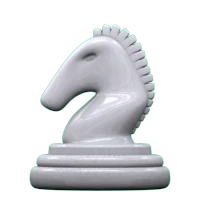 Yahoo! Chess Games Piece Knight Horse White