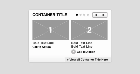 Yahoo! User Interface Wireframe Interactive Carousel 2 Promotional Spots