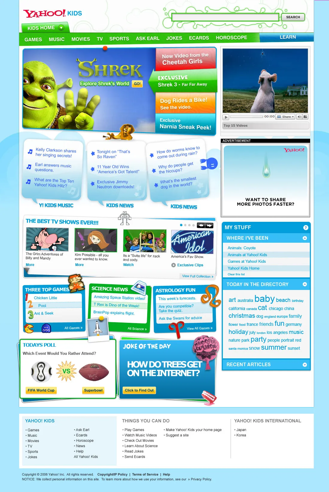 Yahoo! Kids Homepage